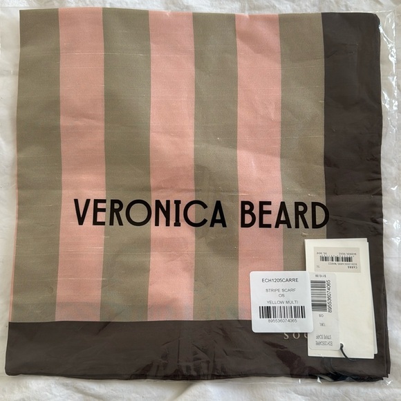Veronica Beard x Soeur Capucine Silk Stripe Scarf, NWT, 25”x25” - Picture 1 of 5